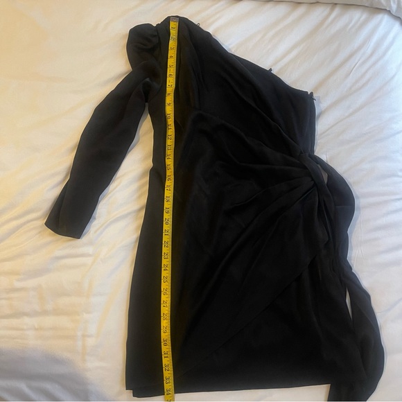 AIDAN MATTOX  One-Shoulder Puff-Sleeve Dress - Picture 11 of 12